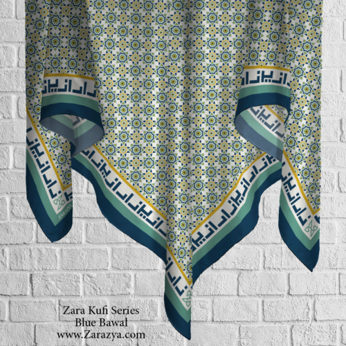 Zara Kufi Series Blue Bawal