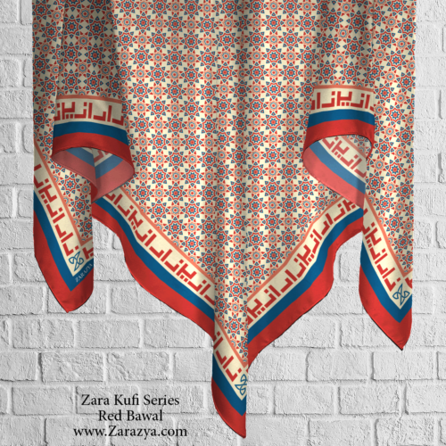 Zara Kufi Series Red Bawal